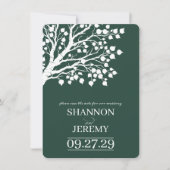 Green Aspen Tree Wedding Save The Date (Voorkant)