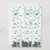 Green Aspen Trees Baby shower Invitation Kaart (Achterkant)