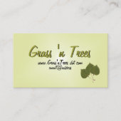 Green Aspen verlaat gazon zorg diensten Visitekaartje (Voorkant)