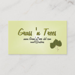 Green Aspen verlaat gazon zorg diensten Visitekaartje