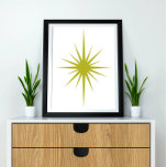 Green Atomic Starburst midden in de eeuw Modern De Poster<br><div class="desc">Kunt u zeggen avocado green starburst? Deze retro kunstdruk is zeker om een pop van kleur aan uw muren toe te voegen.</div>