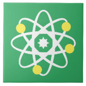 Green Atomic Tile Tegeltje (Voorkant)