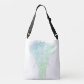 Green Aura Elephant Crossbody Bag Crossbody Tas (Achterkant)