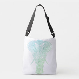 Green Aura Elephant Crossbody Bag Crossbody Tas