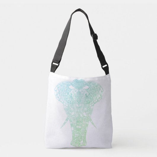 Green Aura Elephant Crossbody Bag Tas (Voorkant)