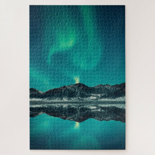 Green Aurora Lights Legpuzzel (Verticaal)