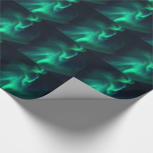 Green Aurora Northern Lights Cadeaupapier (Hoek)
