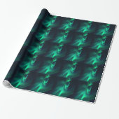Green Aurora Northern Lights Cadeaupapier (Uitgerold)