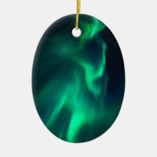 Green Aurora Northern Lights Keramisch Ornament