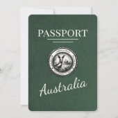 Green Australia Passport Bewaar de datum Save The Date (Voorkant)