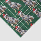 Green Australian Cattle Dog Kerstvakantie Tissuepapier (Detail)