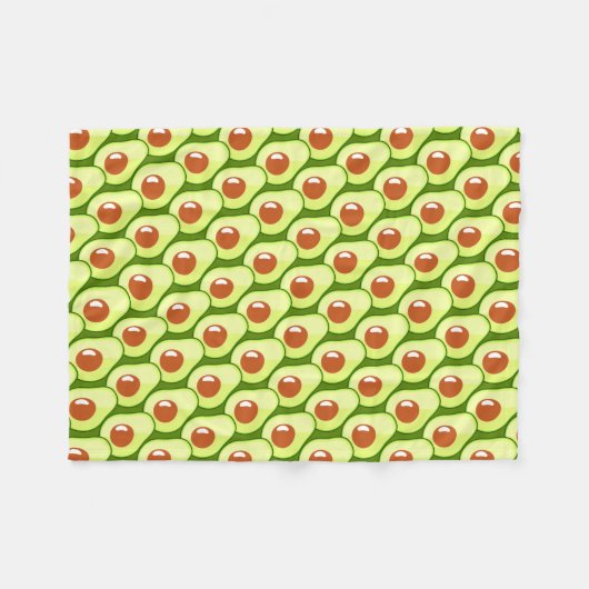 Green Avocado Fleece Deken (Voorkant (Horizontaal))