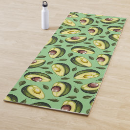 Green Avocado Pattern Yogamat