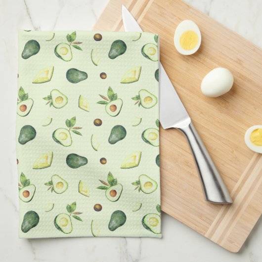 Green Avocados Kitchen Towel Theedoek (Quarter Fold)