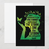 Green Awareness Butterfly Mental Health Feestdagenkaart (Voorkant / Achterkant)