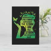 Green Awareness Butterfly Mental Health Feestdagenkaart (Staand voorkant)