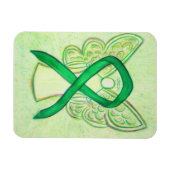 Green Awareness Ribbon Angel Art Custom Magnet Magneet (Horizontaal)