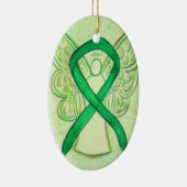 Green Awareness Ribbon Angel Ornament (Rechts)