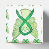 Green Awareness Ribbon Angel Party Favor Boxes Bedankdoosjes (Bovenkant)