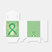 Green Awareness Ribbon Angel Party Favor Boxes Bedankdoosjes (Uitgevouwen)