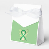 Green Awareness Ribbon Angel Party Favor Boxes Bedankdoosjes (Voorkant Zijde)