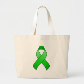 Green Awareness Ribbon Bag Grote Tote Bag