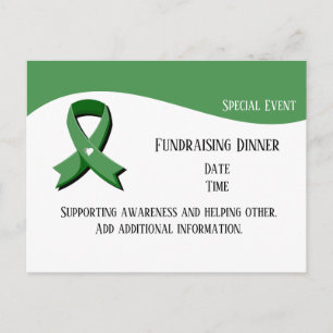 Green Awareness Ribbon Event Briefkaart