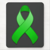 Green Awareness Ribbon Mousepad Muismat (Voorkant)