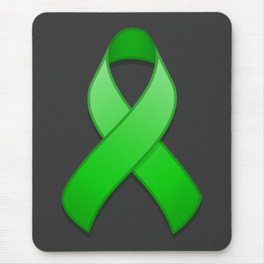 Green Awareness Ribbon Mousepad Muismat (Voorkant)