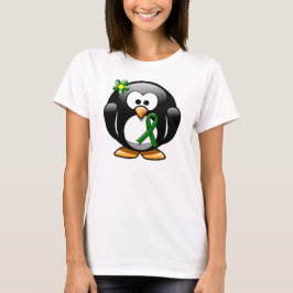 Green Awareness Ribbon Penguin T-shirt