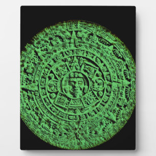 Green Aztec Calendar Fotoplaat