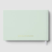 Green Baby Book Script Folie Keepsake voor moeder Gastenboek (Achterkant)