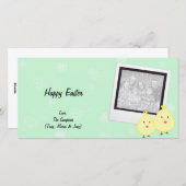 Green Baby Chick Easter Photo-kaarten Feestdagenkaart (Voorkant / Achterkant)