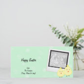 Green Baby Chick Easter Photo-kaarten Feestdagenkaart (Staand voorkant)