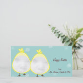Green Baby Chick Easter Photo-kaarten Feestdagenkaart (Staand voorkant)