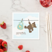 Green Baby Clothesline en Teddy Bear Servet (Insitu)