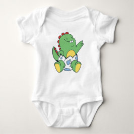 Green Baby Dinosaur Hatching from Egg Romper