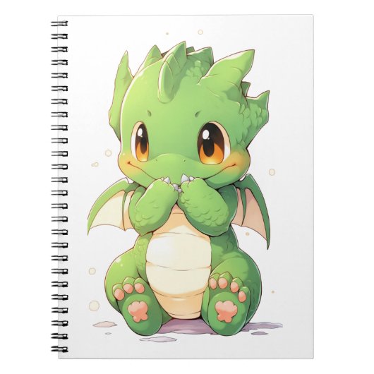 Green Baby Dragon Notitieboek (Voorkant)