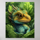 Green Baby Dragon Poster (Voorkant)