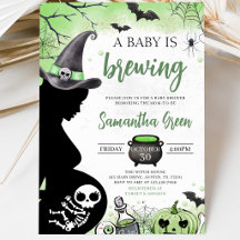 Green Baby is Brewing Halloween Baby Shower