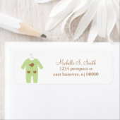Green Baby Outfit Adresetiketten Etiket (Insitu)