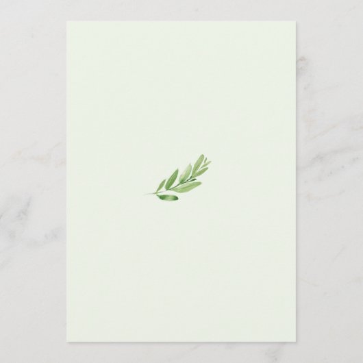 Green Baby shower Advisement voor moeder om kaarte (Achterkant)