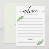 Green Baby shower Advisement voor moeder om kaarte (Voorkant / Achterkant)