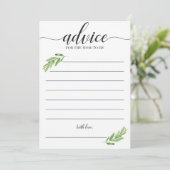 Green Baby shower Advisement voor moeder om kaarte (Staand voorkant)