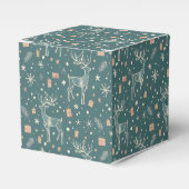 Green background with deer, gift packaging bedankdoosjes (Voorkant Zijde)
