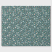 Green background with deer, gift packaging cadeaupapier (Vlak)