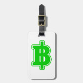 GREEN BAHT SIGN ฿ Thaise ฿ Bagagelabel (Voorkant verticaal)