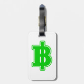 GREEN BAHT SIGN ฿ Thaise ฿ Bagagelabel (Achterkant verticaal)