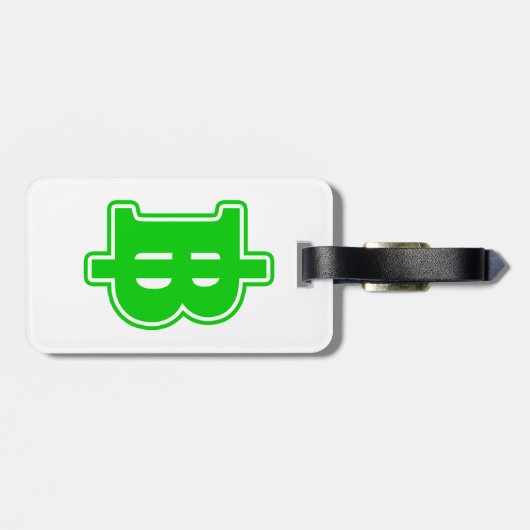 GREEN BAHT SIGN ฿ Thaise ฿ Bagagelabel (Achterkant horizontaal)