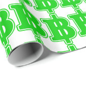 GREEN BAHT SIGN ฿ Thaise ฿ Cadeaupapier (Rol Hoek)